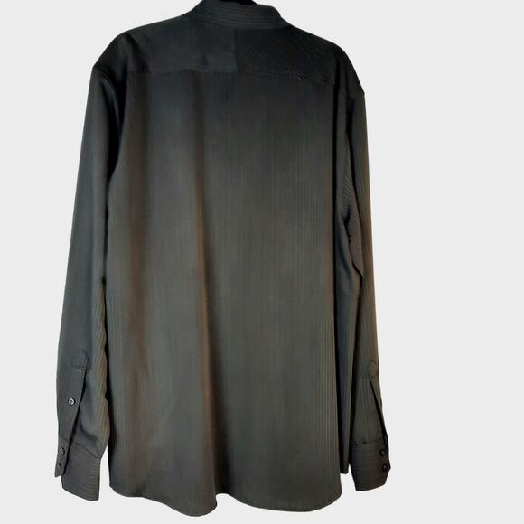 REUNION GREEN MEN'S XL SHIRT COLLAR BUTTON UP LONG SLEEVE DRESS WORK CASUAL‎ - Picture 2 of 7